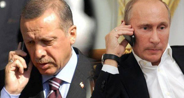 CUMHURBASKANI TAYIP ERDOGAN, PUTINLE TELEFON KONUSMASI YAPTI