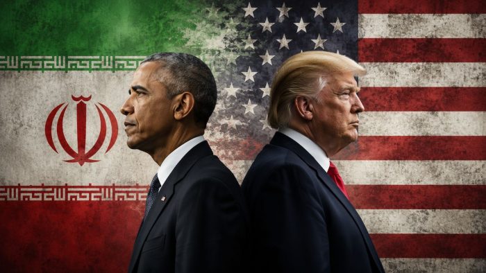 ObamaTrumpIranUSflagsFeat